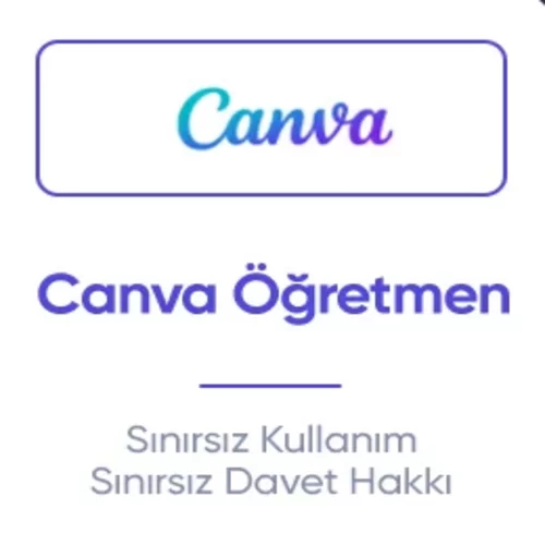  Sınırsız Kullanım Sınırsız Davet  Canva Pro Öğretmen Hesabı